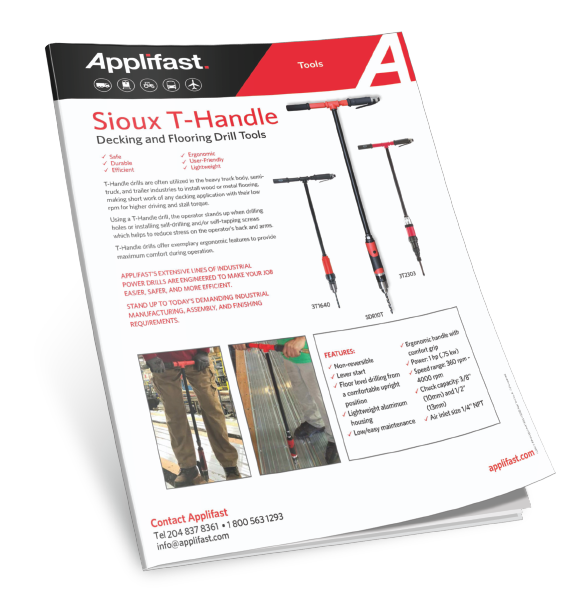 APPLIFAST - SIOUX T-HANDLE DECKING AND FLOORING DRILL TOOLS