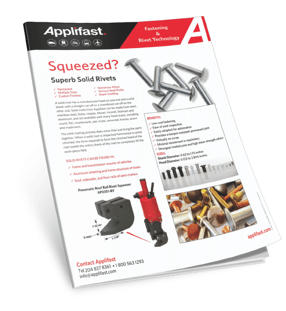 APPLIFAST - SQUEEZED SUPERB SOLID RIVETS